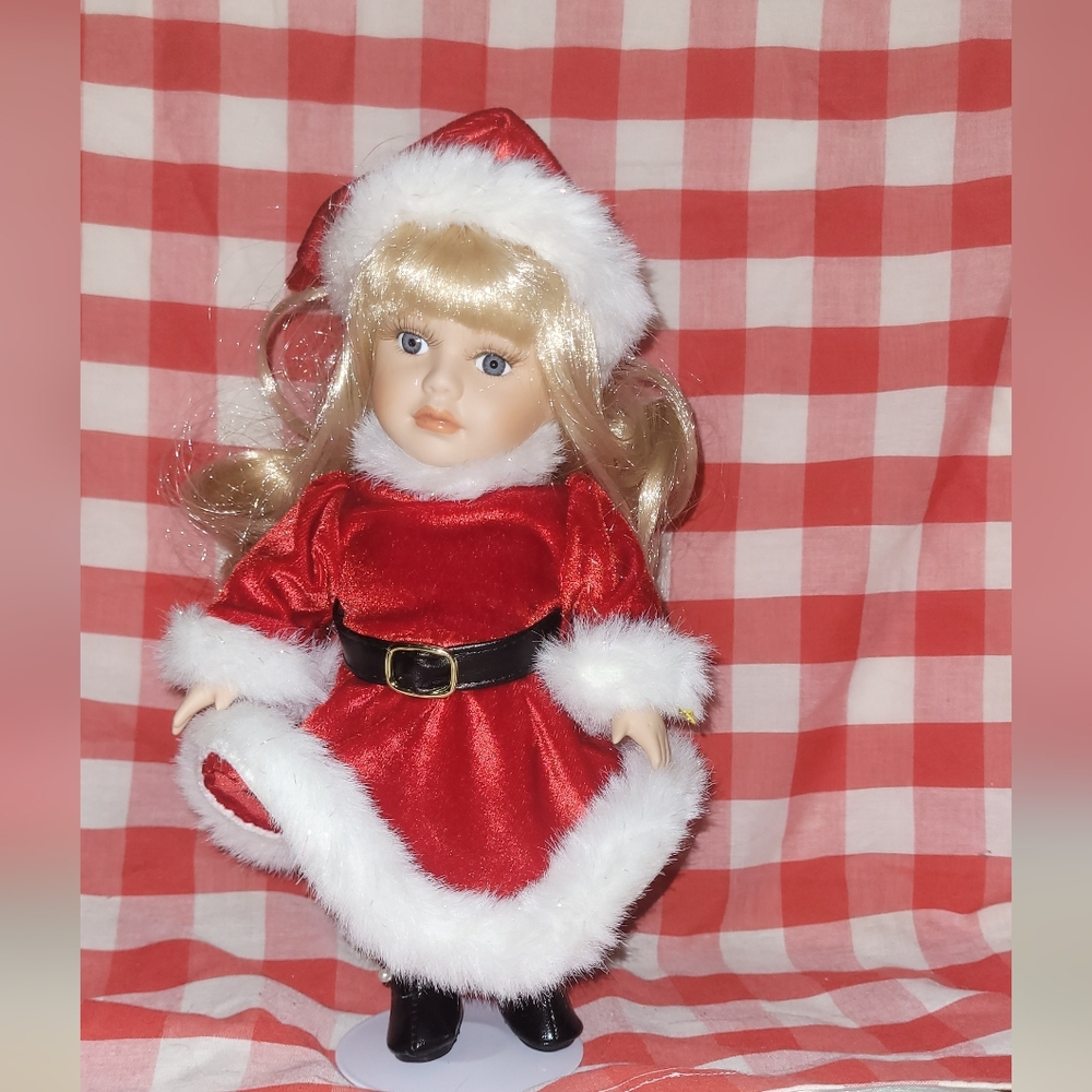 Porcelian Collector Holiday Santa Girl